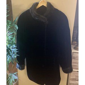 Style VI LTD  Brown full length Faux Fur Coat Size Large